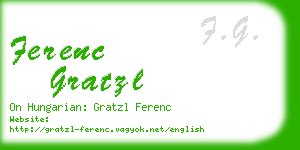 ferenc gratzl business card